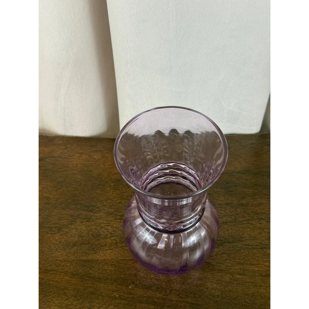 VTG Amethyst Purple‎ Lavender Indiana Glass Swirl Optic 6 1/4